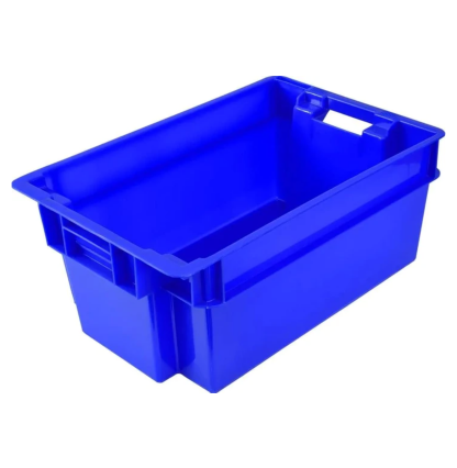 SSTNERO-2549 Lightweight Crate | 49 L Stackable & Nestable Storage Box | Easy-Carry Design