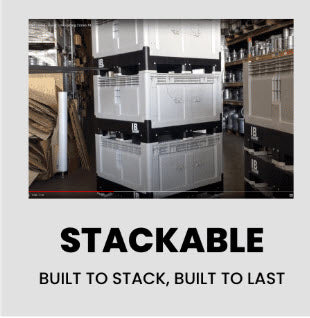 Used Pallet Crates | Folding Solid & Vented Pallet Boxes | Heavy-Duty 750 L Capacity