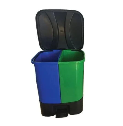 Small Twin Bins | Dual Bucket Waste & Recycling System | Compact Kitchen Organiser